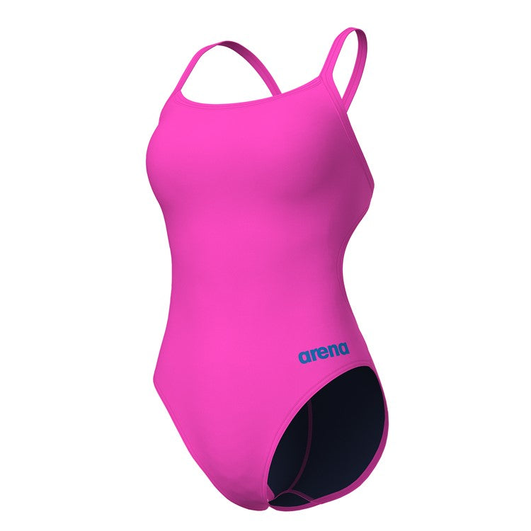 Arena Baddräkt Challenge för damer Solid Shocking Pink-Blue R