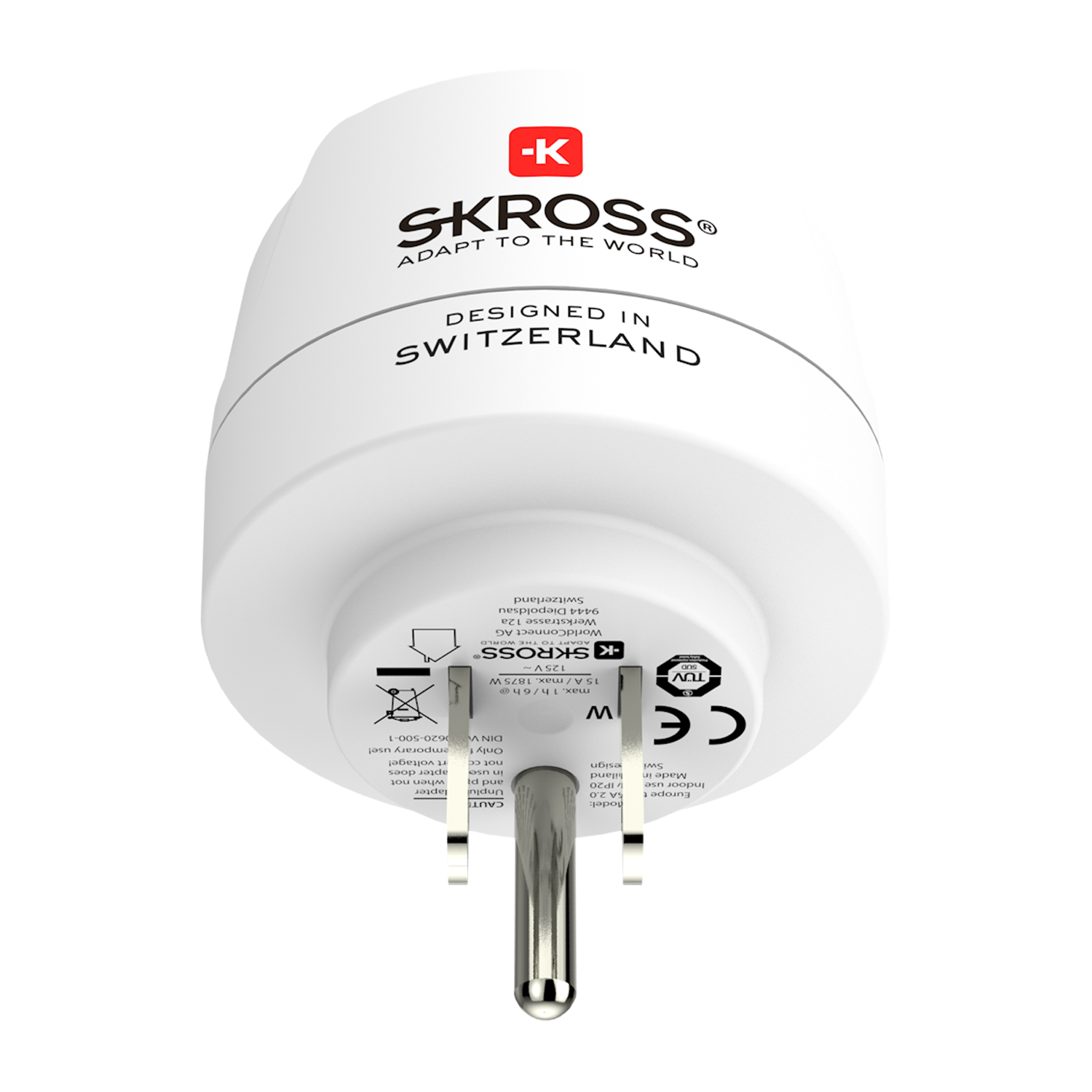 SKROSS - Reseadapter Europa till USA m.fl. Jordad - Travels And Bags