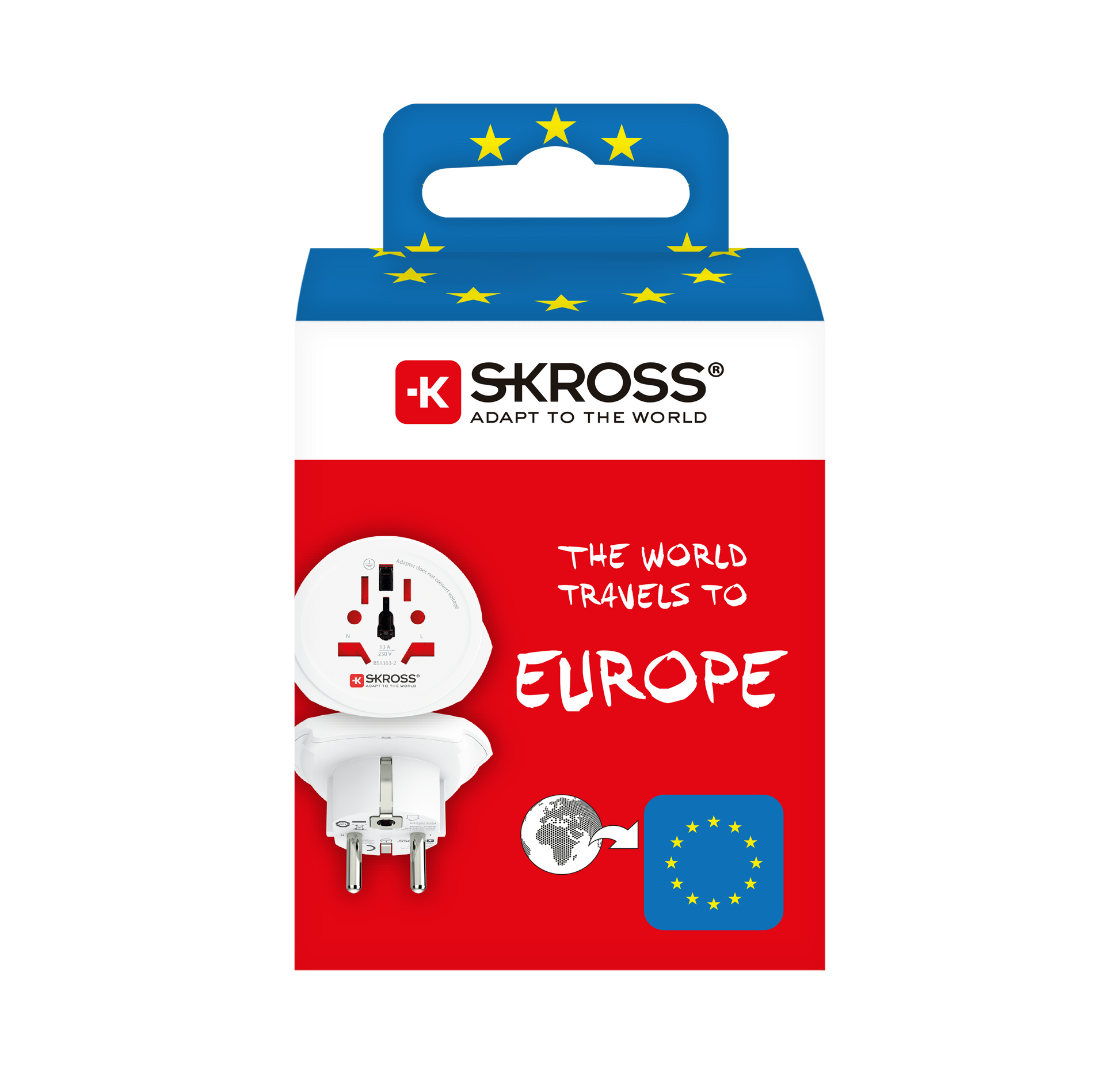 SKROSS - Reseadapter Världen till Europa Jordad - Travels And Bags
