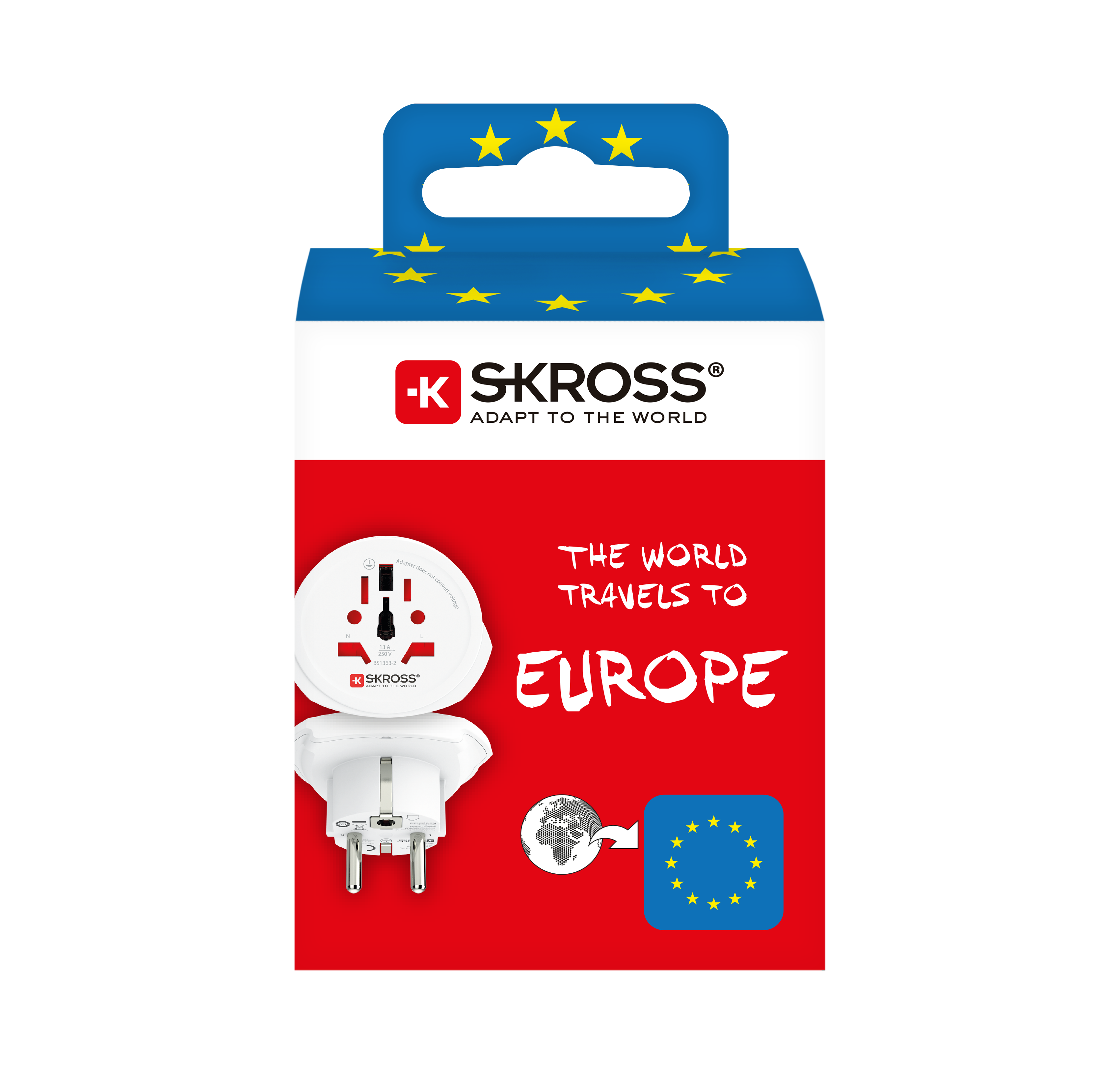 SKROSS - Reseadapter Världen till Europa Jordad - Travels And Bags