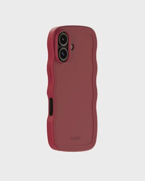 Holdit Telefonskal Wavy iPhone 16 - Röd - Travels And Bags