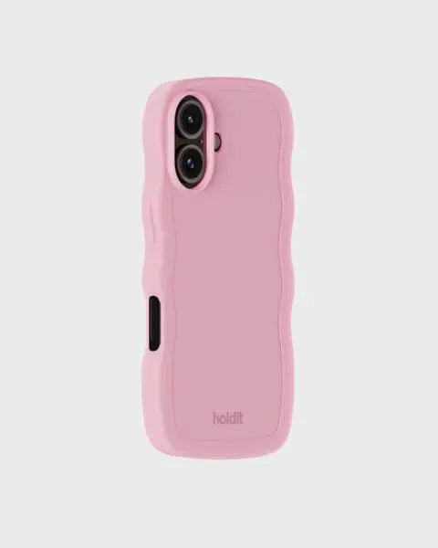 Holdit Telefonskal Wavy iPhone 16 Plus - Rosa - Travels And Bags