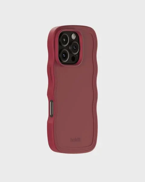 Holdit Telefonskal Wavy iPhone 16 Pro Max - Röd - Travels And Bags