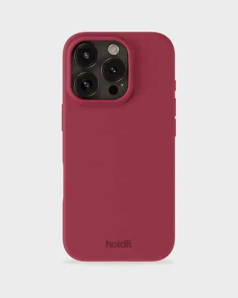 Holdit Telefonskal Silicone iPhone 16 Pro - Röd - Travels And Bags