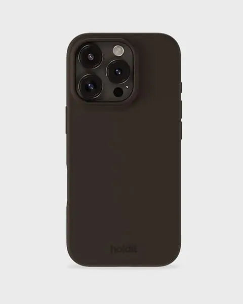 Holdit Telefonskal Silicone iPhone 16 Pro Max - Mörkbrun - Travels And Bags