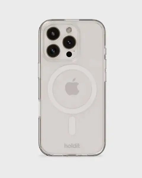 Holdit Telefonskal MagSafe iPhone 16 Pro - Transparent/Vit - Travels And Bags