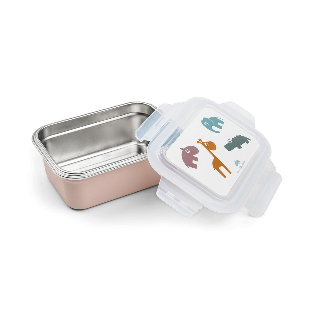 Done By Deer Matlåda Stål - Deer Friends Rosa Done By Deer