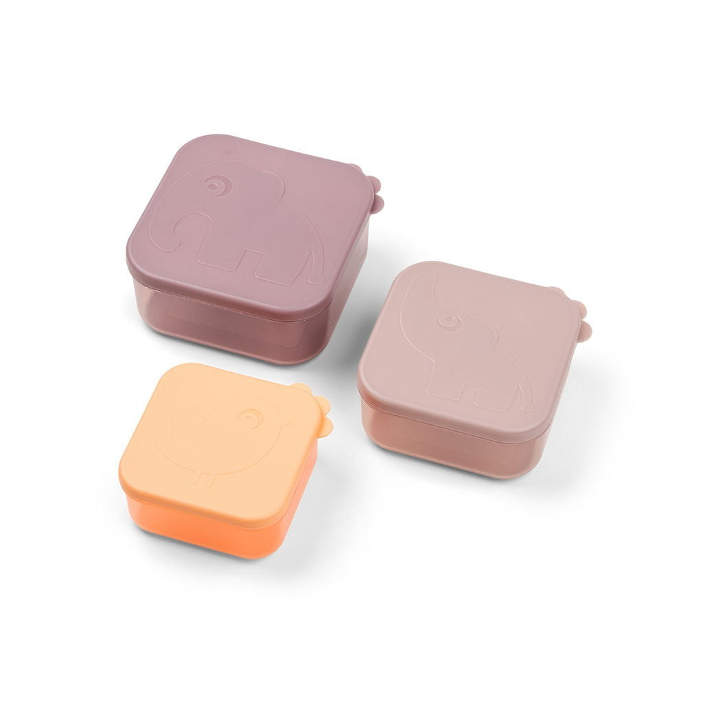 Done By Deer Snack Box 3-pack - Deer friends Orange/rosa Done By Deer