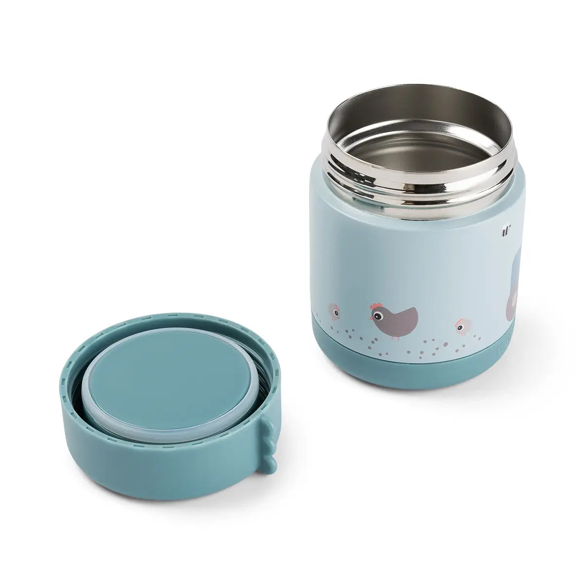 Done by Deer Insulated food jar Tiny farm Blå - 300 ml