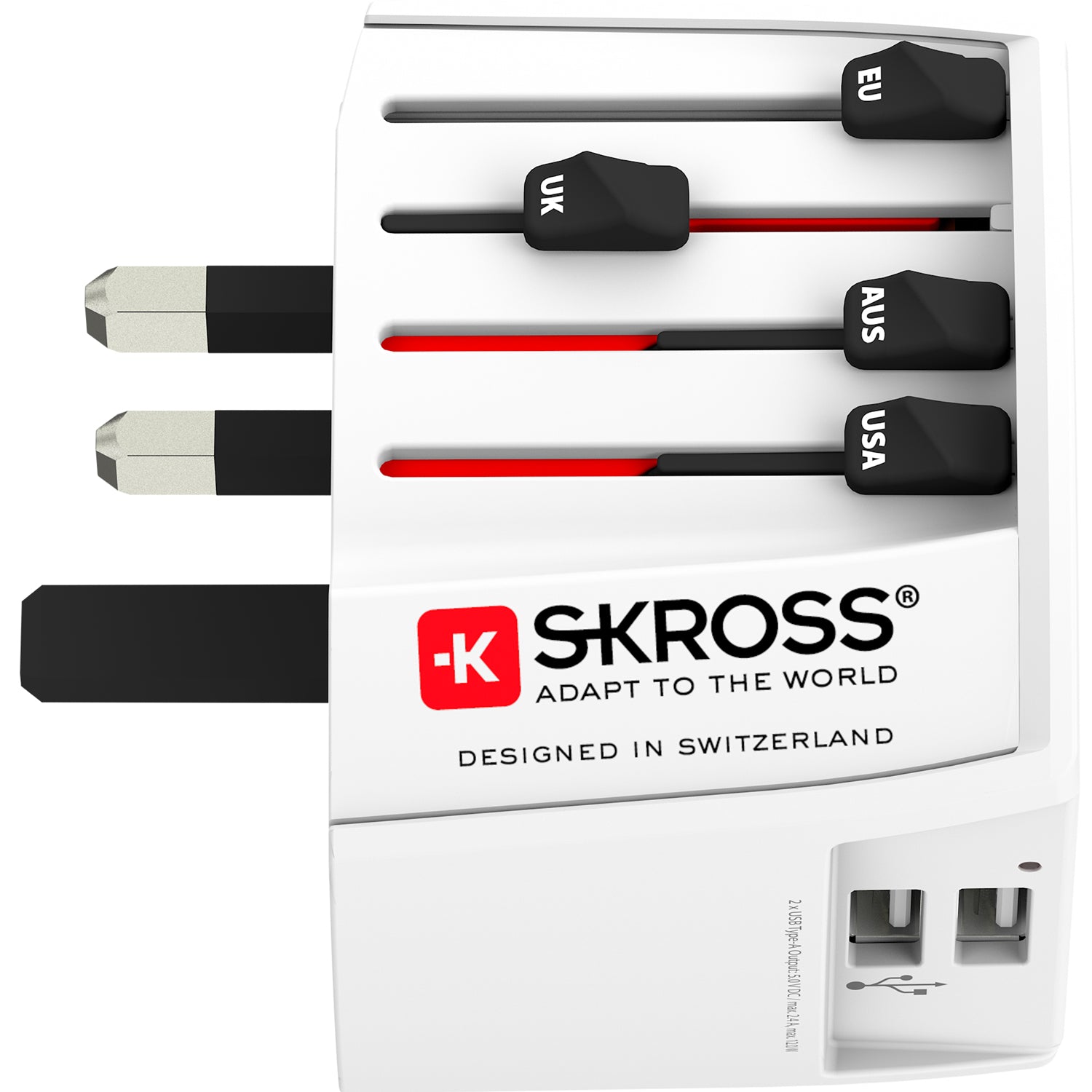 SKROSS - Världsreseadapter MUV USB 12W Ojordad - Travels And Bags