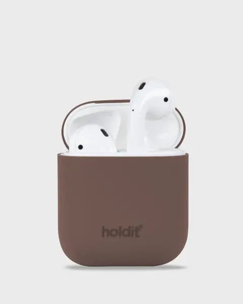 Holdit Airpodsfodral Silicone AirPods 1&2 - Brun - Travels And Bags