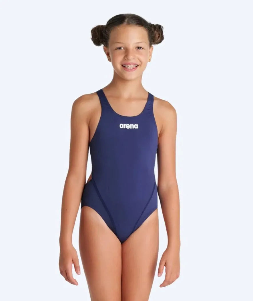 Arena Team Tjejbaddräkt Swim Pro Solid Marin-Vit