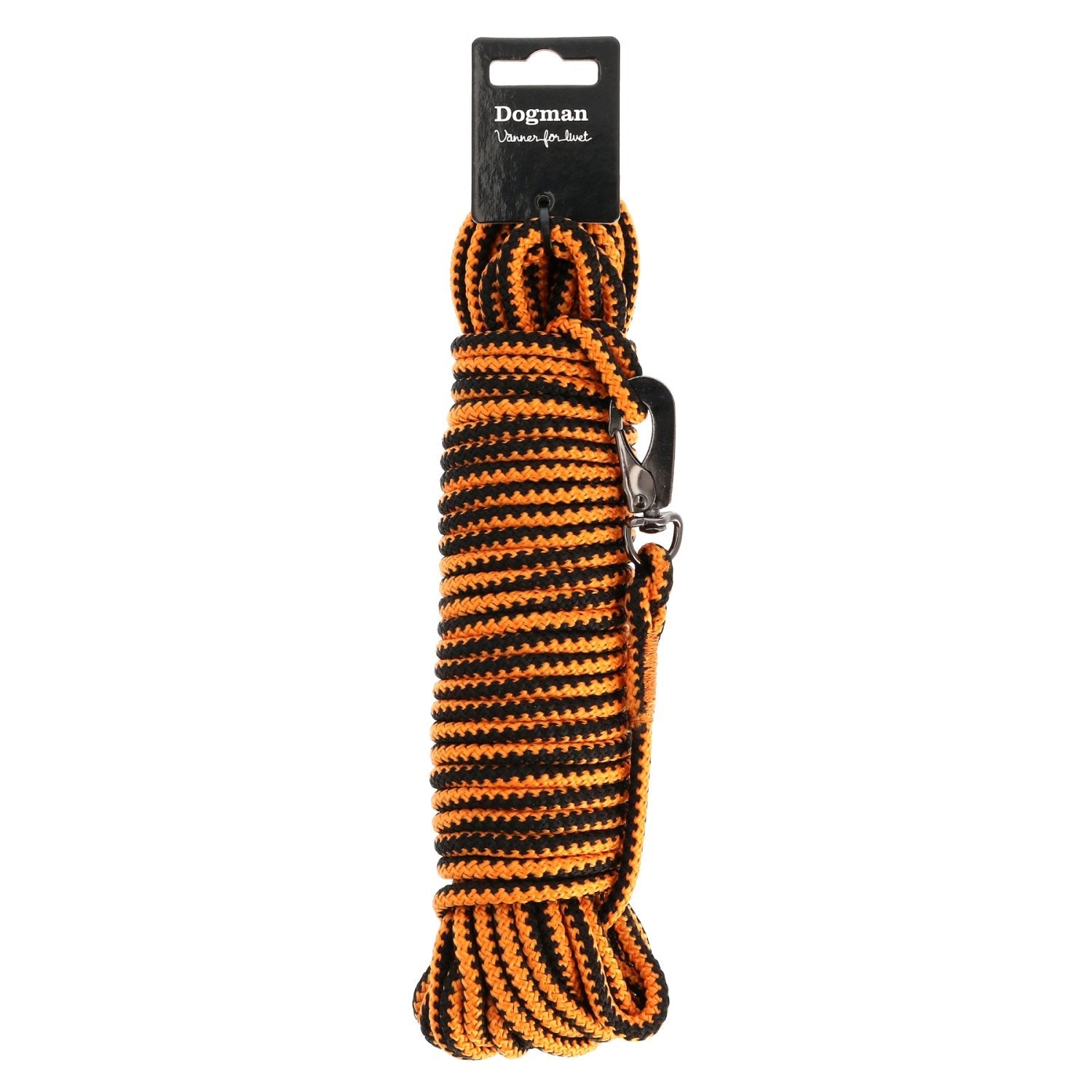 Dogman Spårlina Iris Flätad Orange 15m