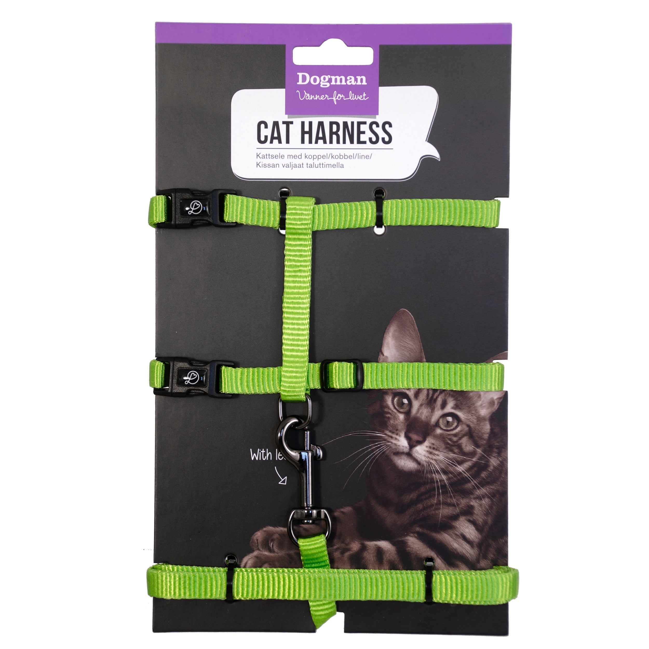 Dogman Kattsele-set Findus Grön