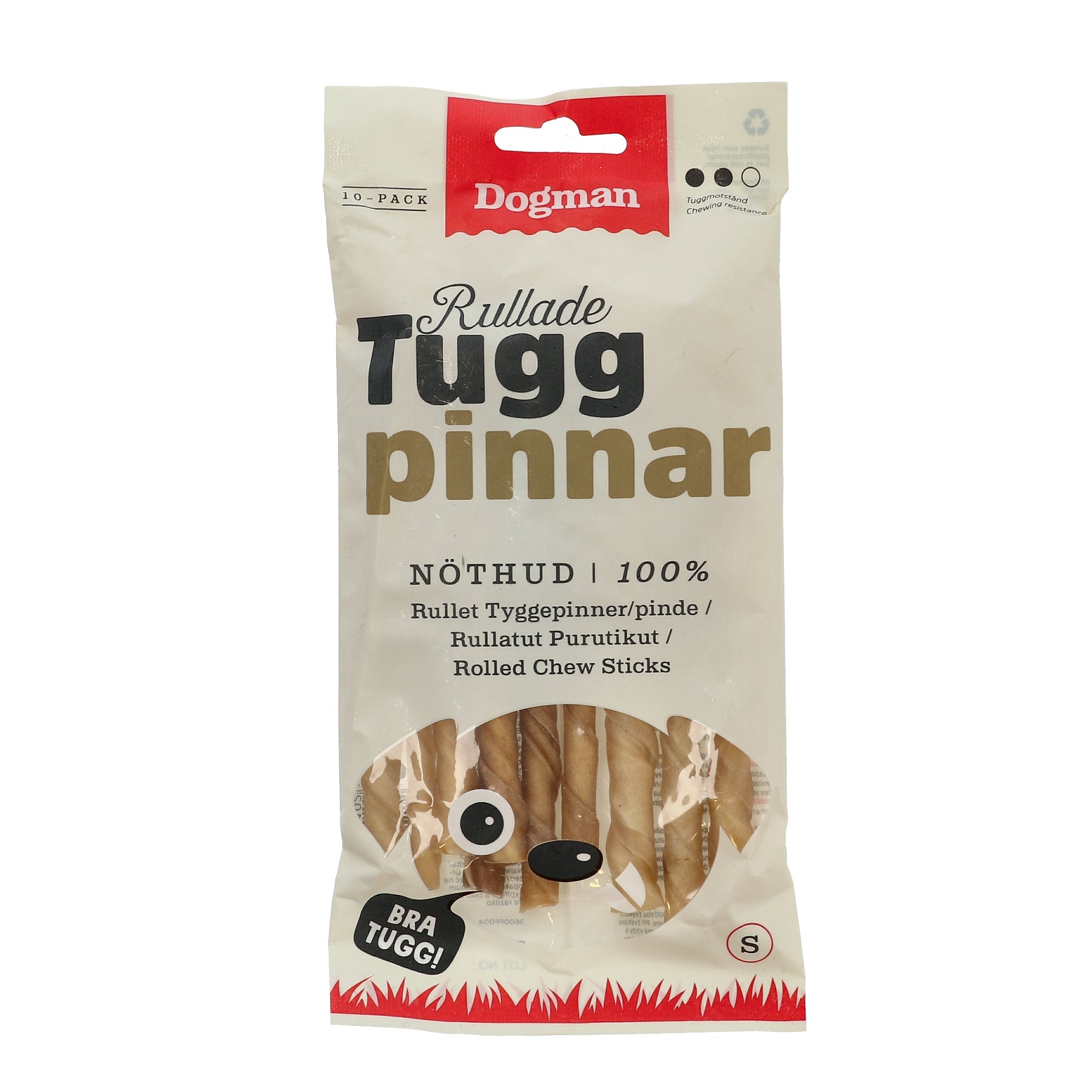 Dogman Tuggpinnar Rullade Brun 10p 5cm