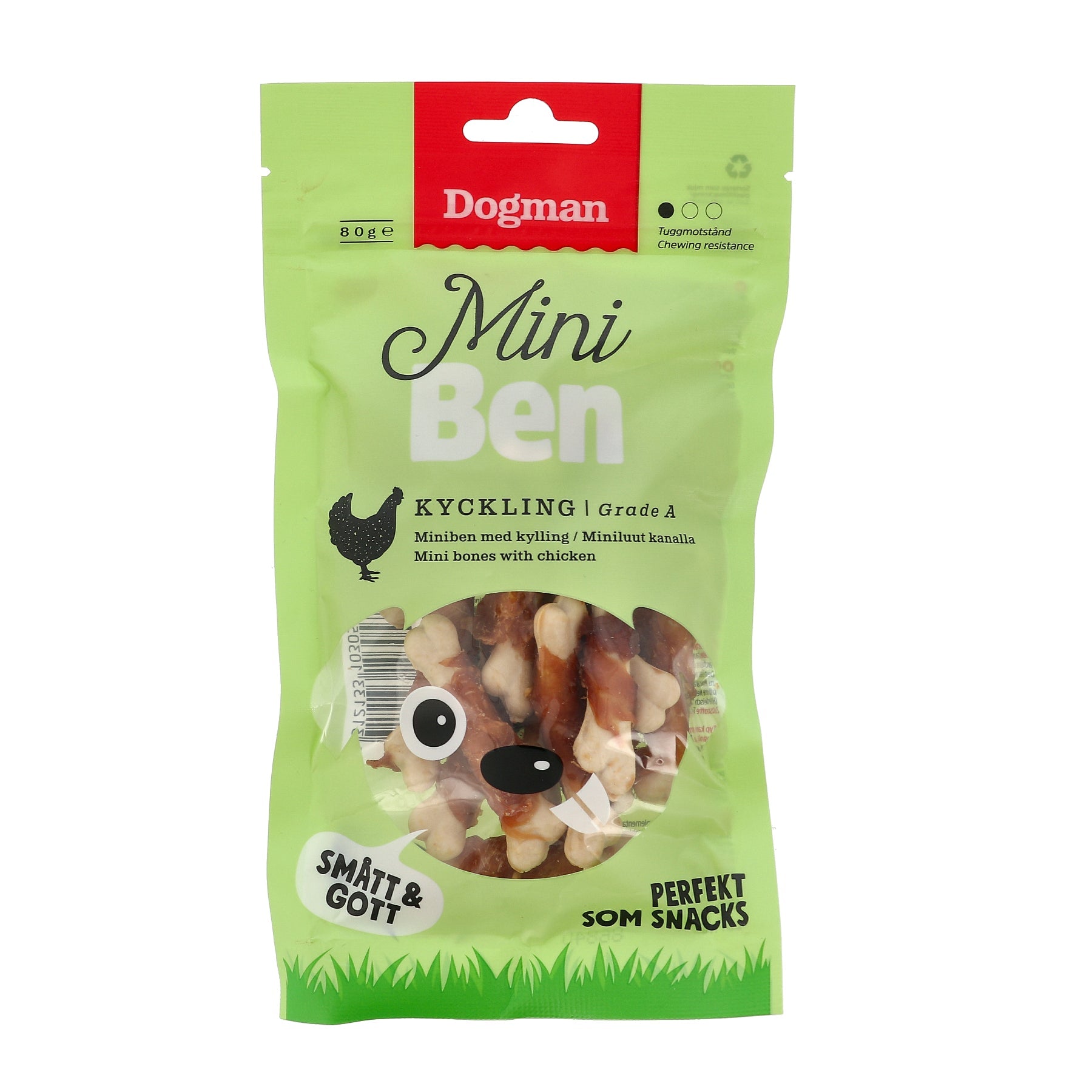 Dogman Miniben Med Kyckling Vit 80g