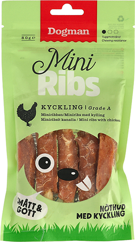 Dogman Miniribs Med Kyckling 80g
