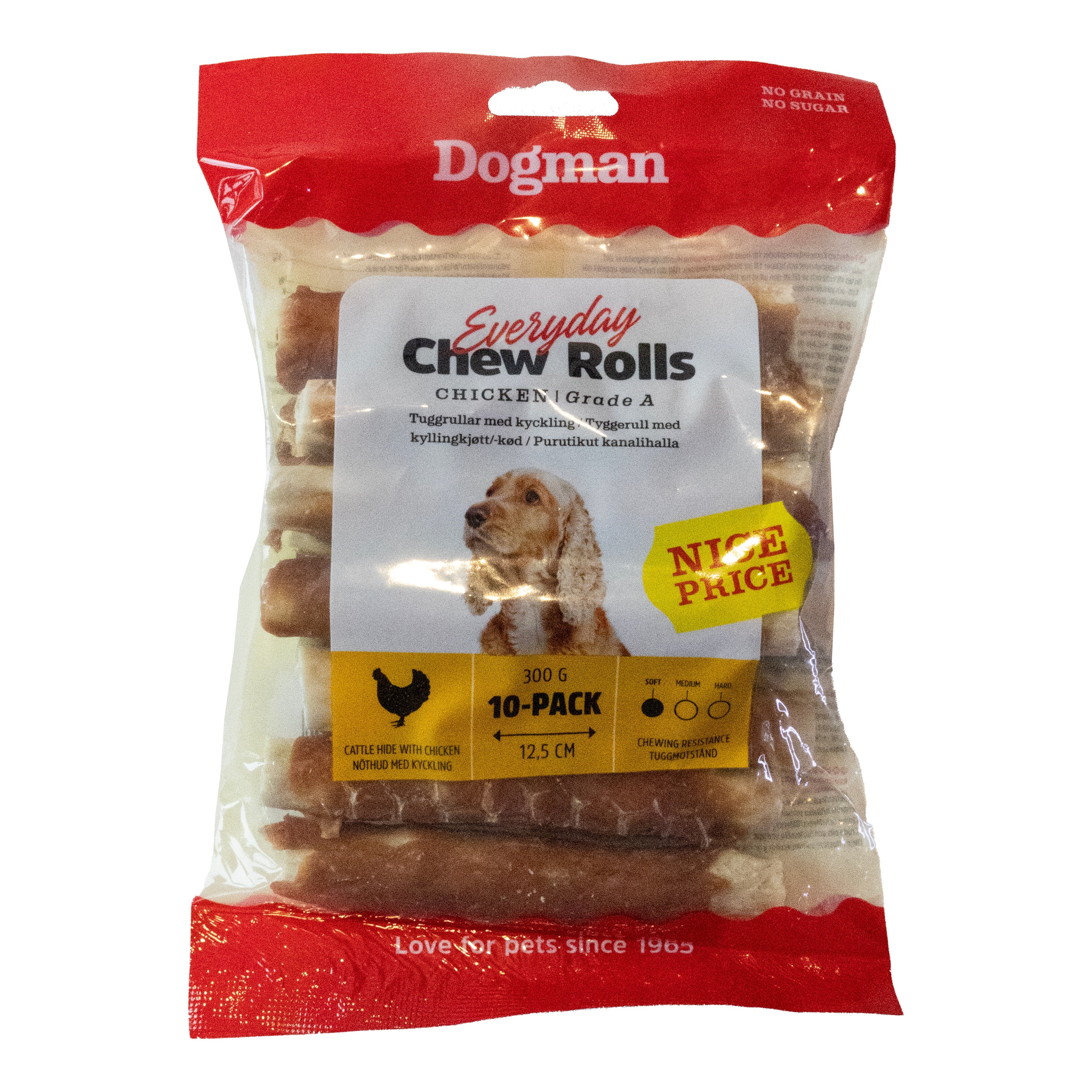 Dogman Tuggrullar Kyckling 10p 5cm