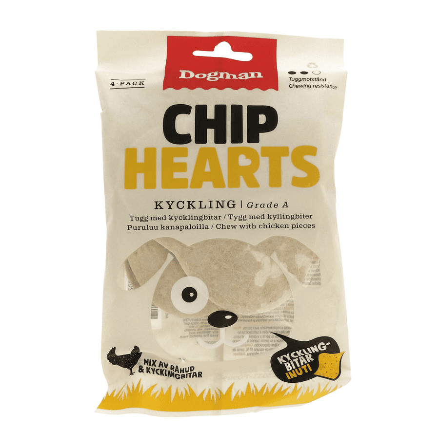Dogman Tugg Hjärta Med Kycklingbitar 4p 30g