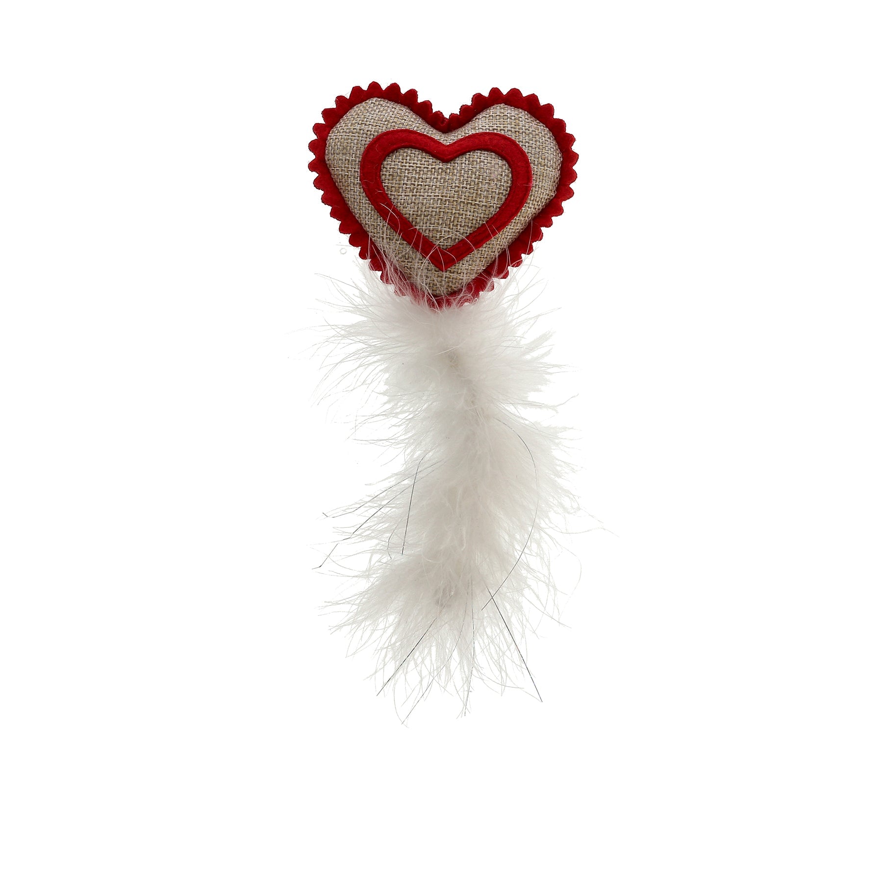 Dogman Kattleksak Valle Hjärta Fjäder Flerfärgad 20cm