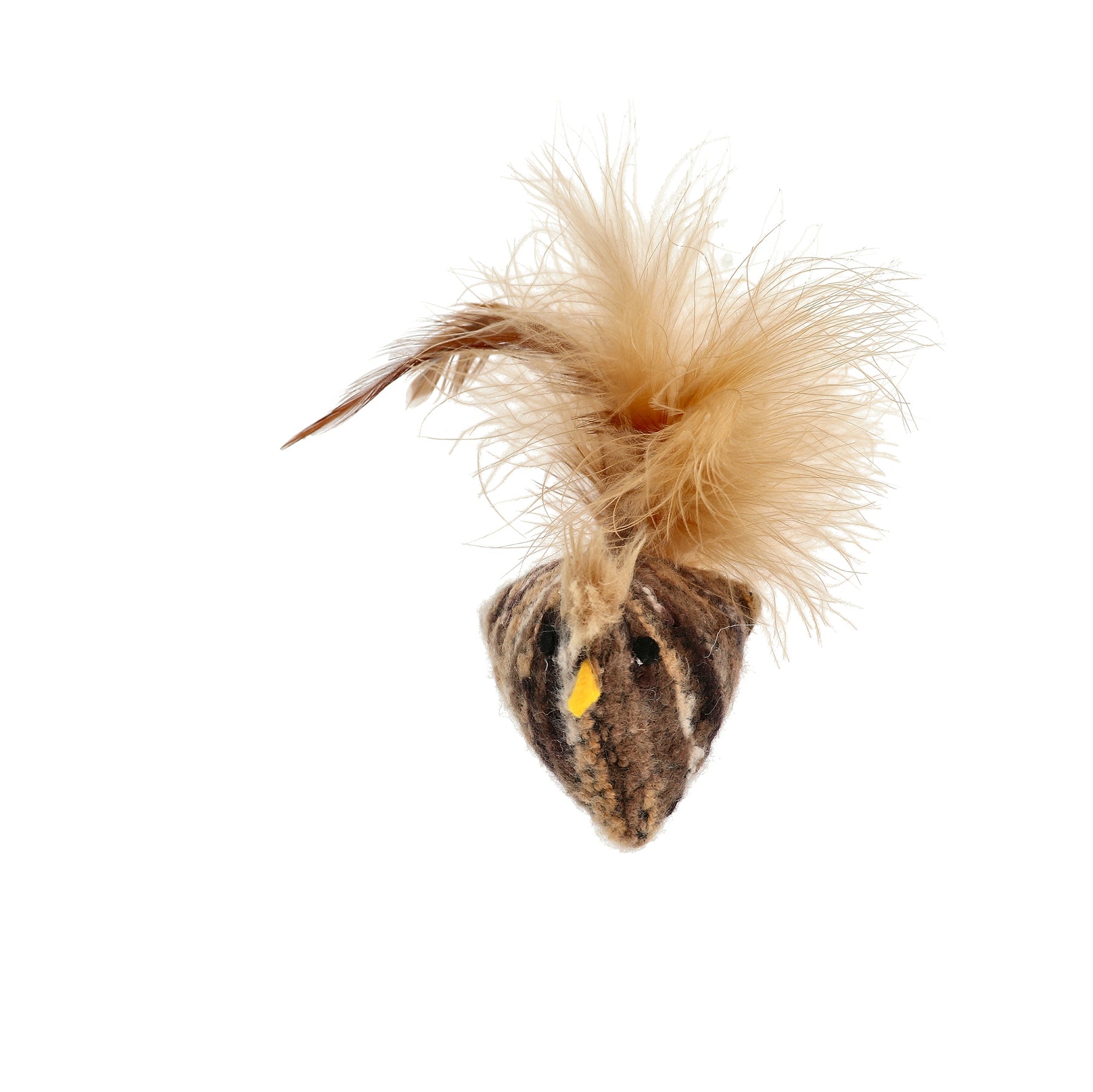 Dogman Kattleksak Fuzzy 3-kant Fjäder Brun 2cm