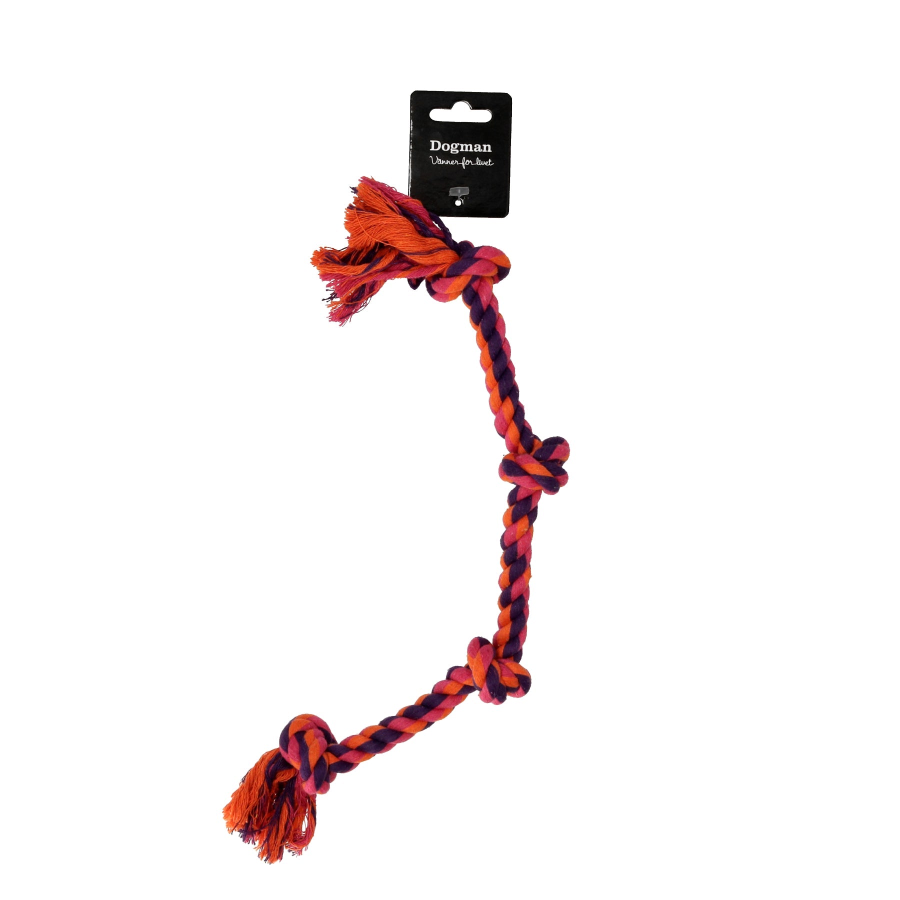 Dogman Leksak Rep Med 4 Knutar Orange 44cm