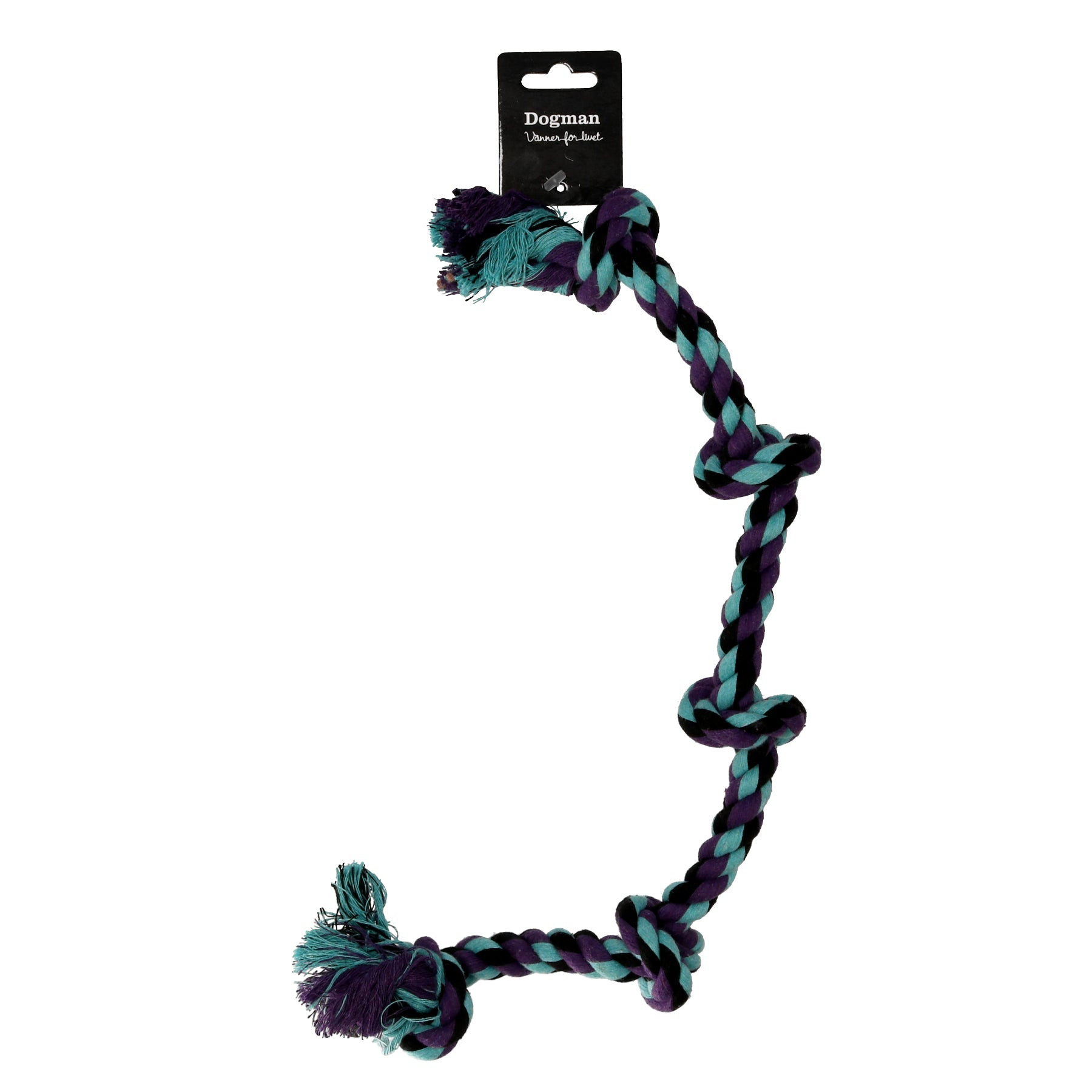 Dogman Leksak Rep Med 5 Knutar Turkos 59cm