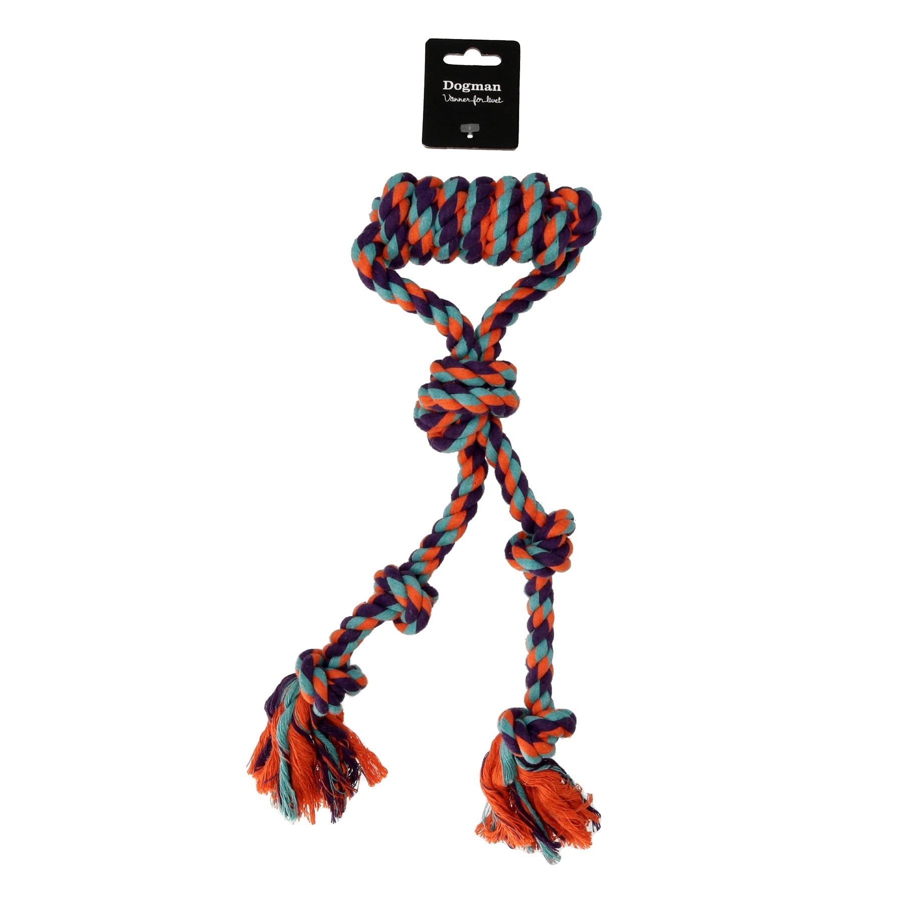 Dogman Leksak Rephandtag Med Knut Orange 38cm