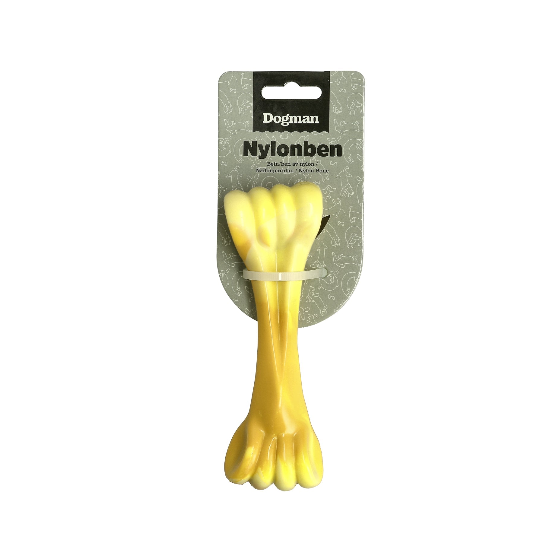 Dogman Leksak Nylonben Benji Gul 6cm