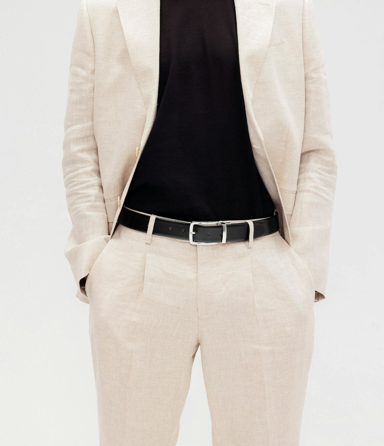 Saddler Avellino Vändbart  Läderbälte - Svart/brun - Travels And Bags