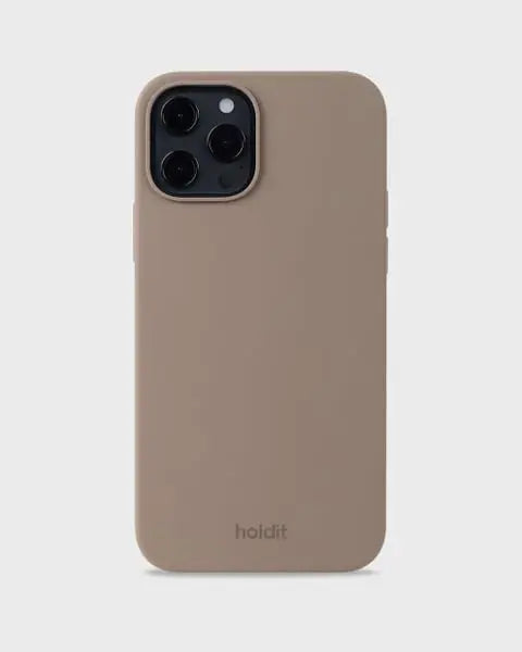 Holdit Telefonskal Silicone iPhone 12/12 Pro - Ljusbrun - Travels And Bags