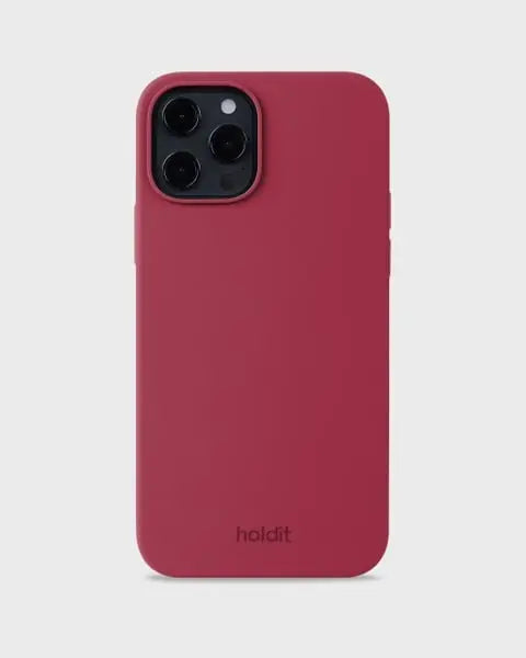 Holdit Telefonskal Silicone iPhone 12/12 Pro - Röd - Travels And Bags