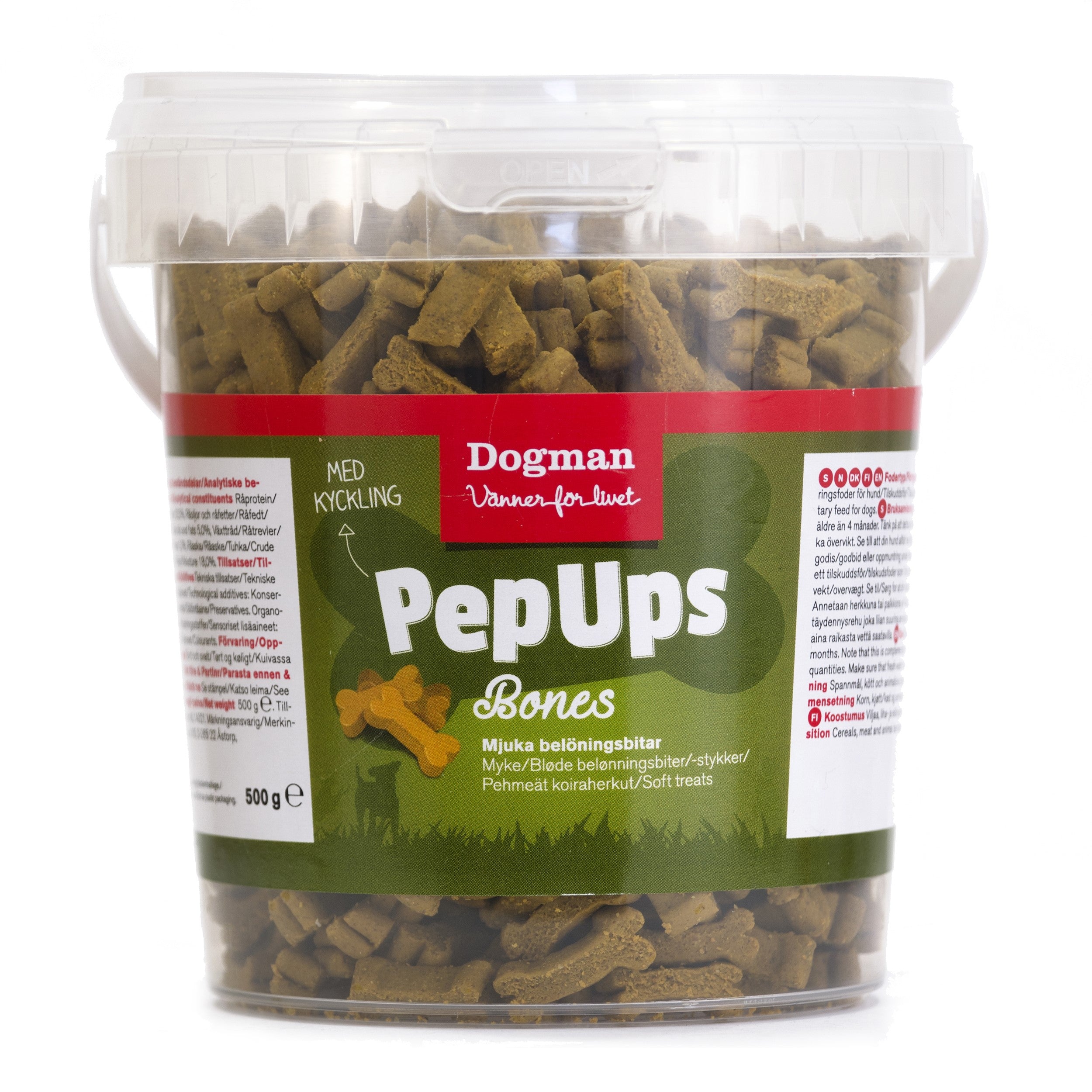 Dogman Pepups Bones Kyckling Hundgodis 500g