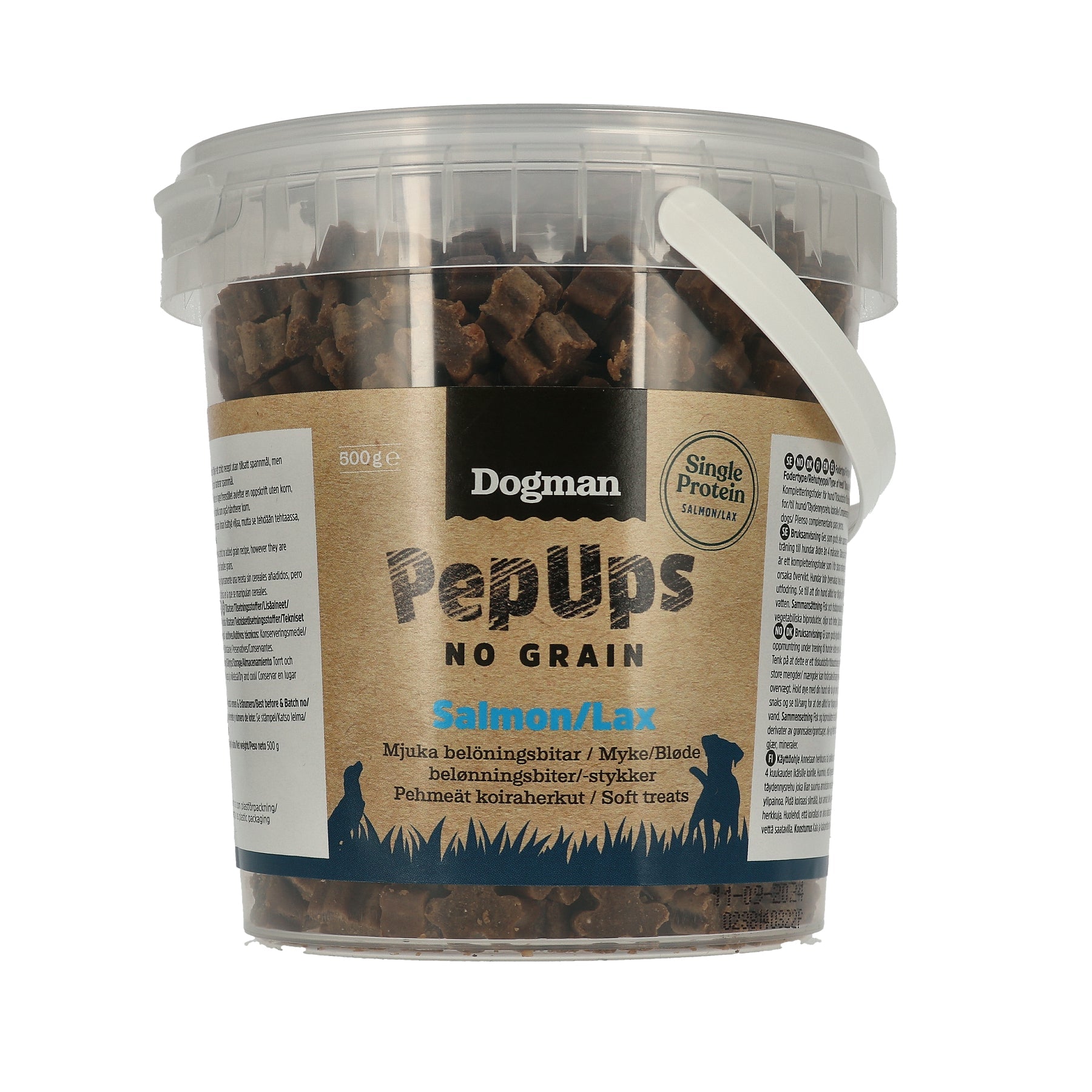 Dogman Pep Ups No Grain Lax Hundgodis 500g