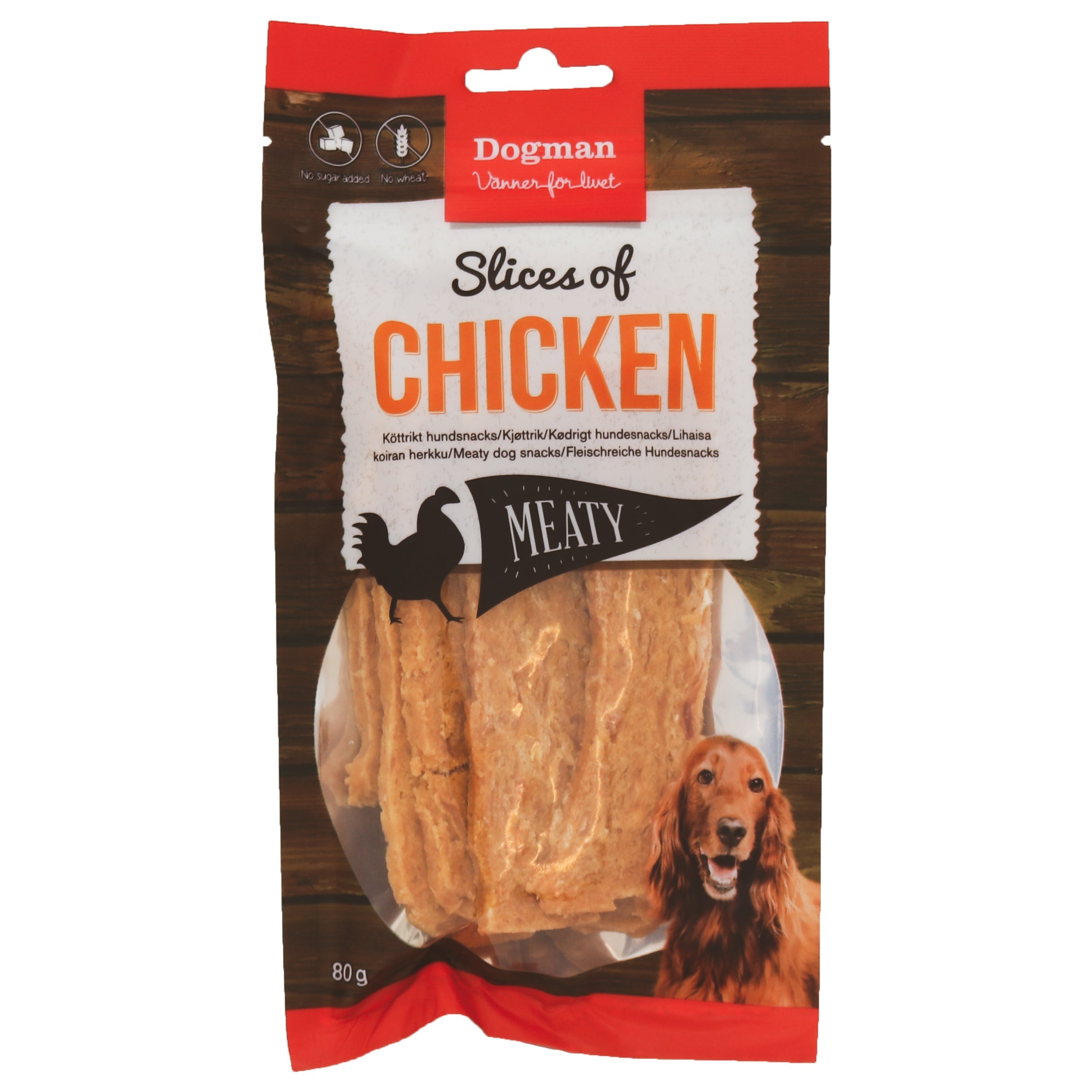 Dogman Meaty Slices Of Chicken Hundgodis 80g