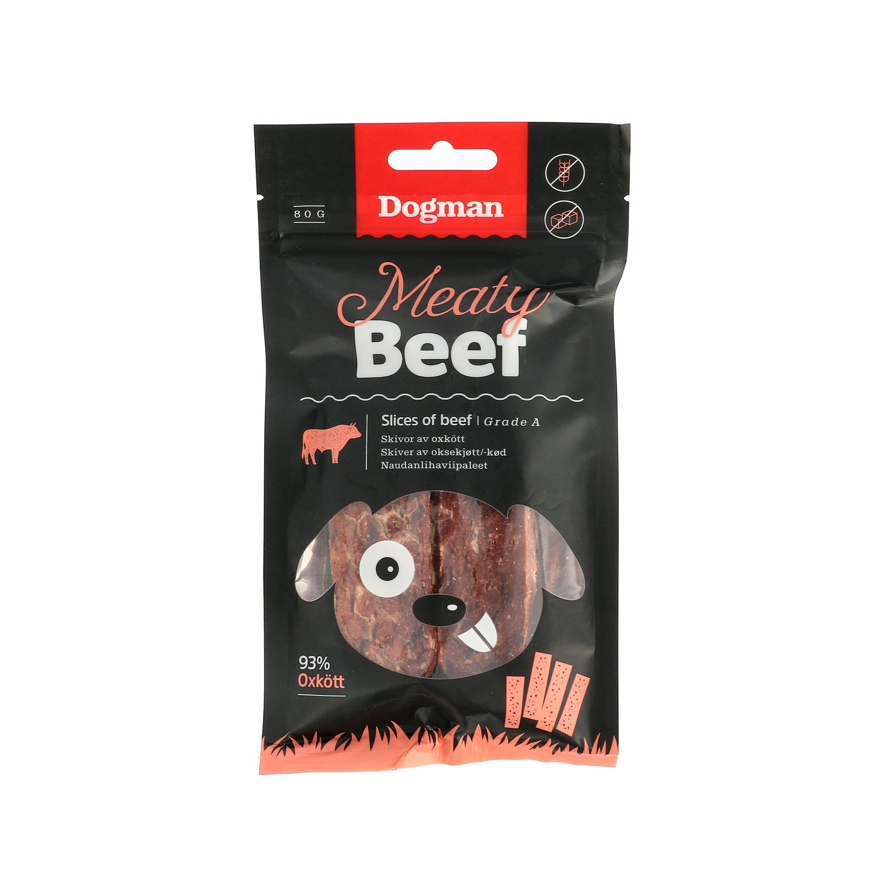 Dogman Meaty Slices Of Beef Hundgodis 80g