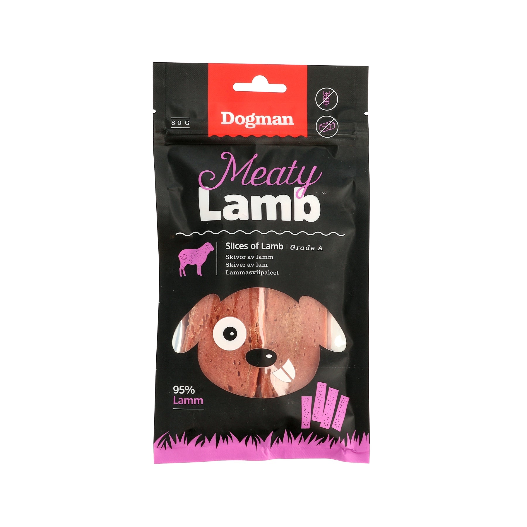 Dogman Meaty Slices Of Lamb Hundgodis 80g