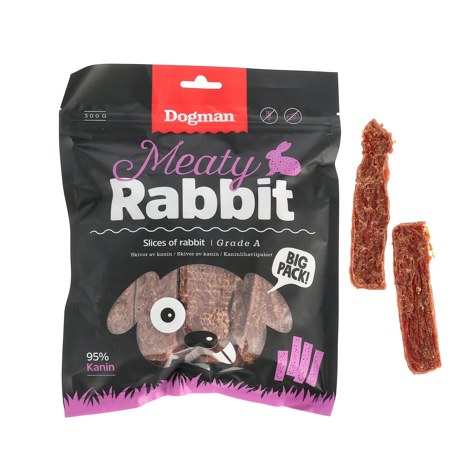 Dogman Meaty Slices Of Rabbit Hundgodis 300g