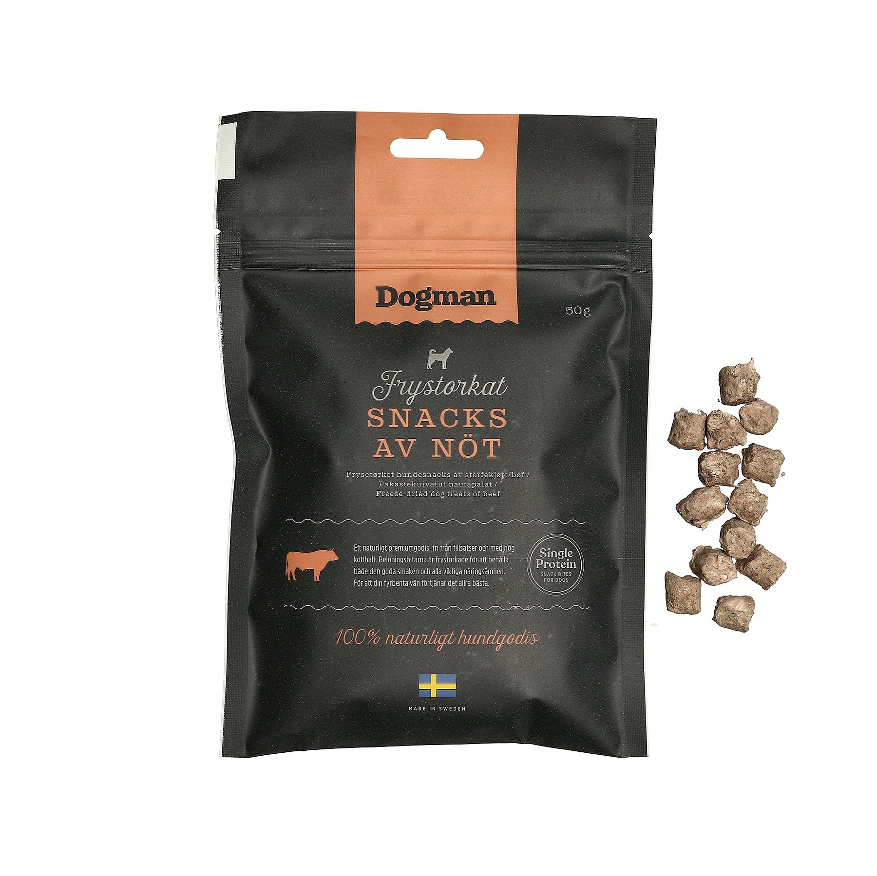 Dogman Frystorkat Snacks Av Nöt 50g