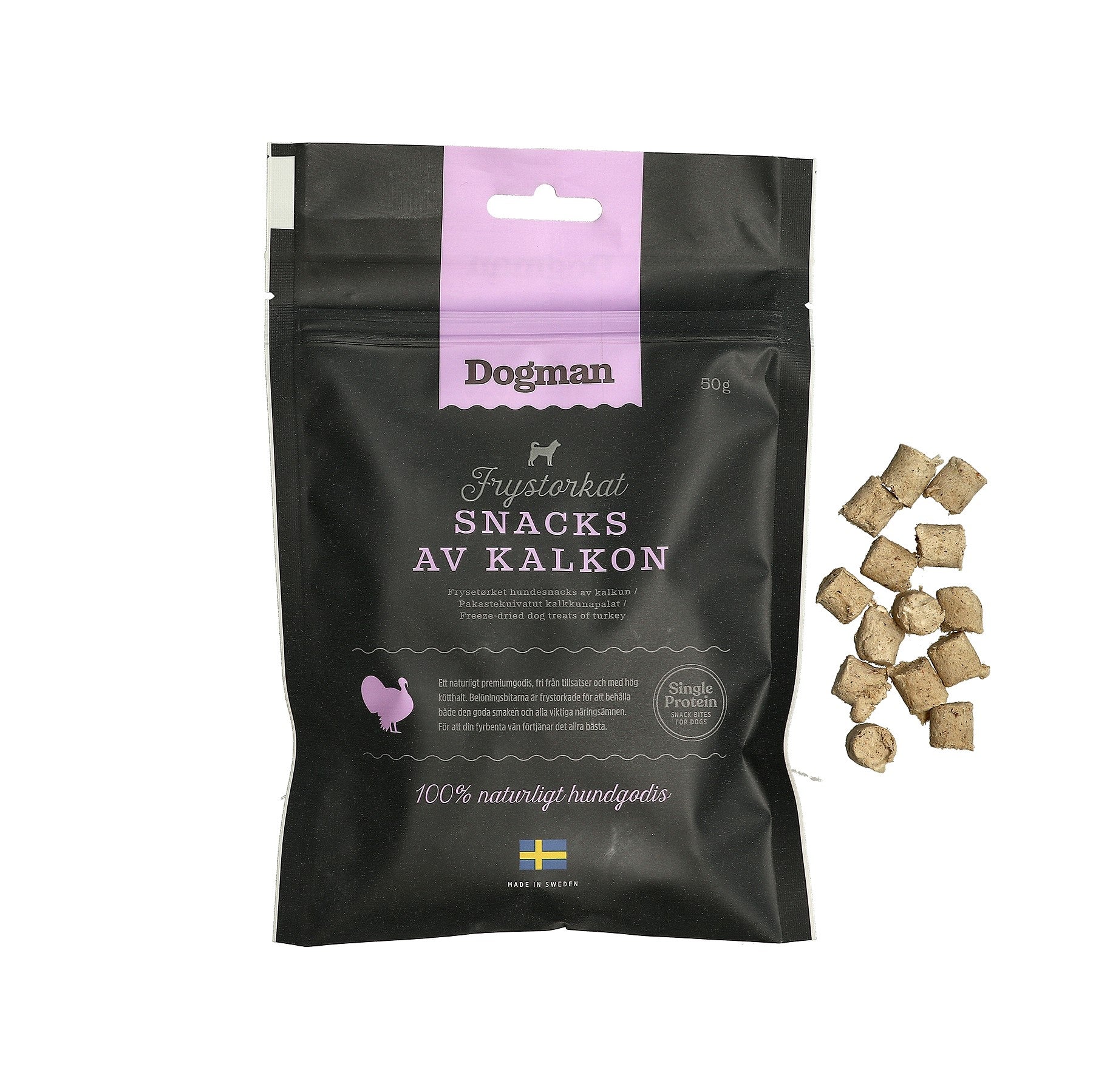 Dogman Frystorkat Snacks Av Kalkon 50g