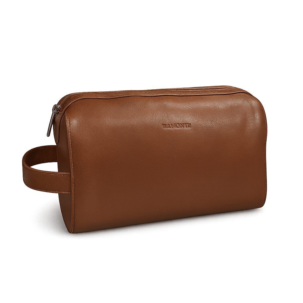 The Monte toilet Bag Necessär - Cognac