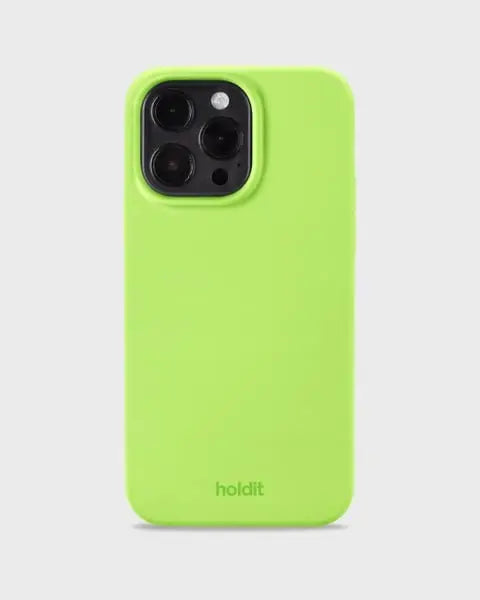 Holdit Telefonskal Silicone iPhone 14 Pro Max - Limegrön - Travels And Bags