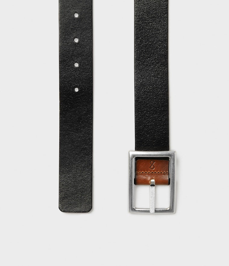 Saddler Fransisco Vändbart Läderbälte - Svart/brun - Travels And Bags