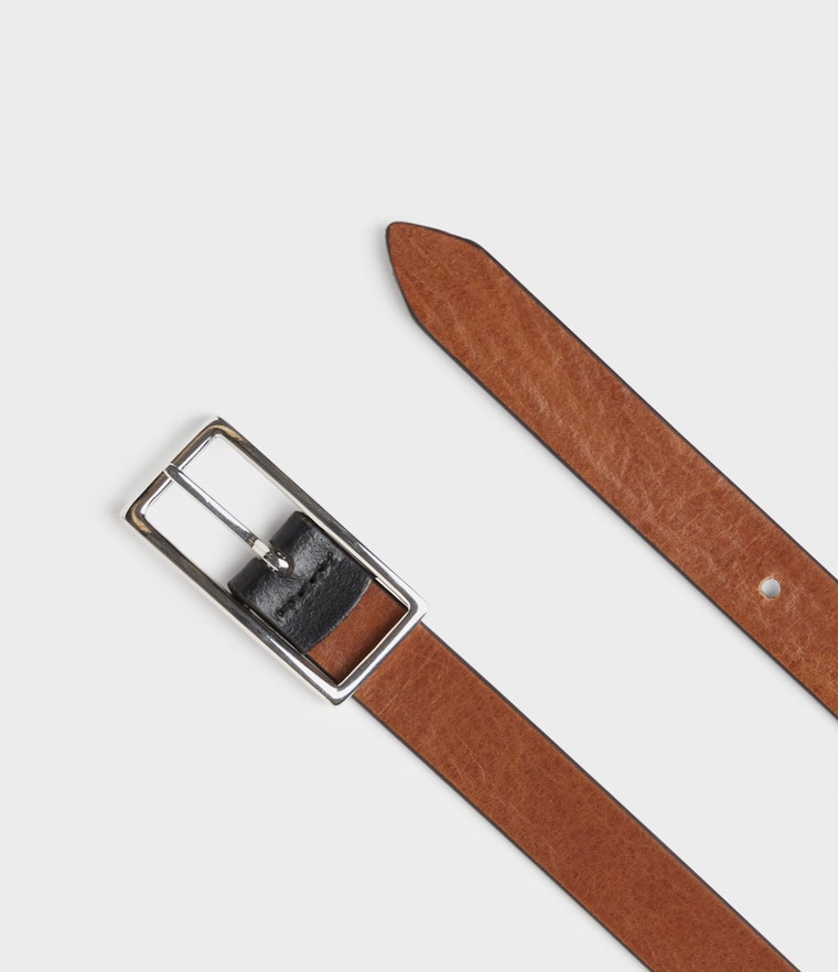 Saddler Averno Vändbart Läderbälte - Svart/Brun - Travels And Bags