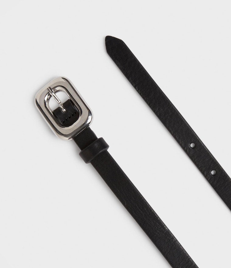 Saddler Ronja Läderbälte - Svart/silver - Travels And Bags