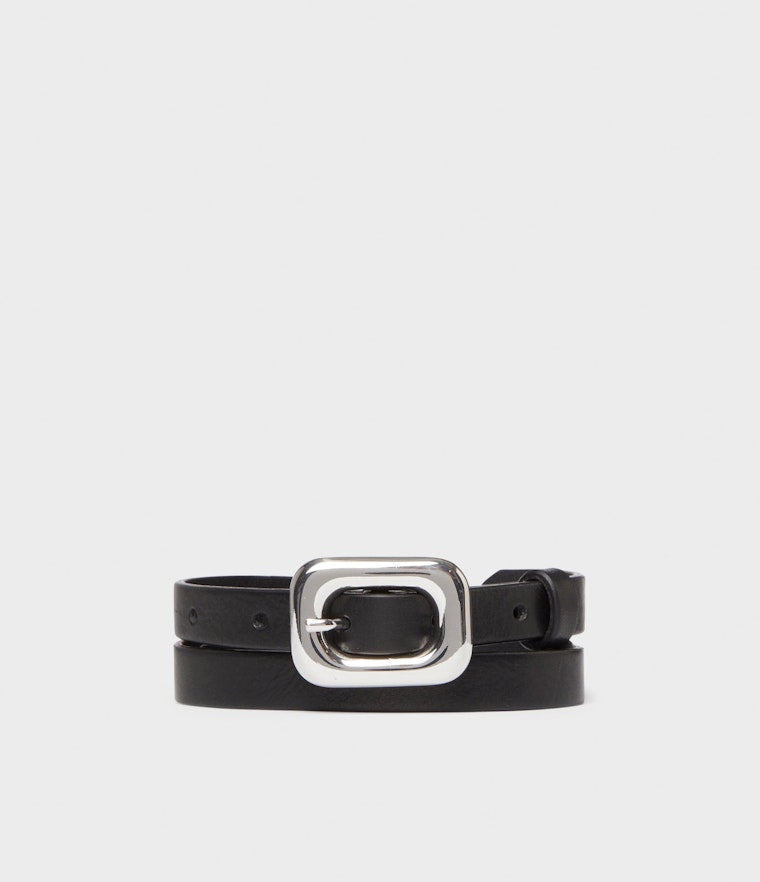 Saddler Ronja Läderbälte - Svart/silver - Travels And Bags