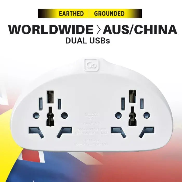 Go Travel Världsadapter till Australien/Kina Duo + USB - Travels And Bags