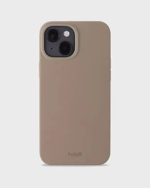 Holdit Telefonskal Silicone iPhone 15 - Ljusbrun - Travels And Bags