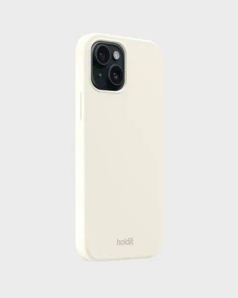 Holdit Telefonskal Silicone iPhone 15 - Krämvit - Travels And Bags