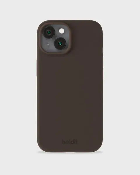 Holdit Telefonskal Silicone iPhone 15 - Mörkbrun - Travels And Bags